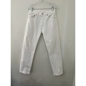 Vintage 90s 80s Levi’s 501 White Denim Jeans Size 30 30 Made In USA